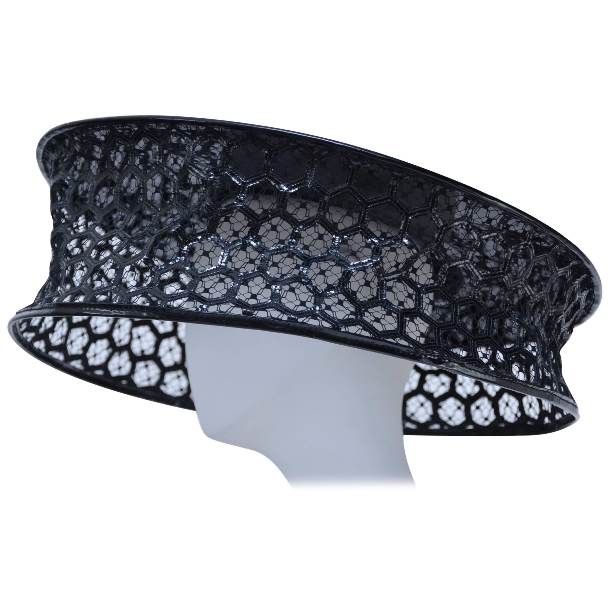 Wearable Art Alexander McQueen Runway  Beekeeper Hat  2013  New   S