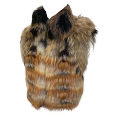 Lanvin Fourrure Fox Fur Sleeveless Vest Jacket as seen on JLo size S