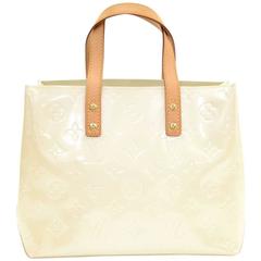 Retro Louis Vuitton Reade PM White Vernis Leather Hand Bag
