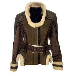 Veste d'aviateur en peau de mouton Gianfranco Ferré, automne-hiver 2004