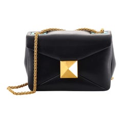 Valentino One Stud Chain Flap Bag Leather Small