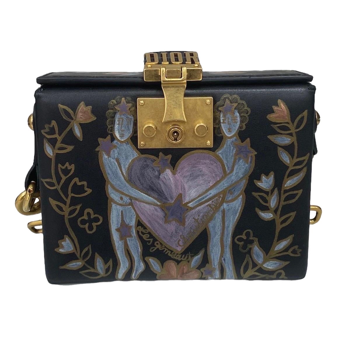 2017 Dior LockBox Zodiac Limited Edition Shoulder Bag For Sale