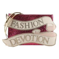 Dolce & Gabbana Fashion Devotion Cleo Umhängetasche aus glitzerndem Leder