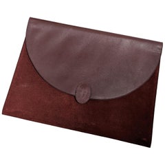 Cartier "Les Musts" Suede and Calf Leather Document Fold/Clutch