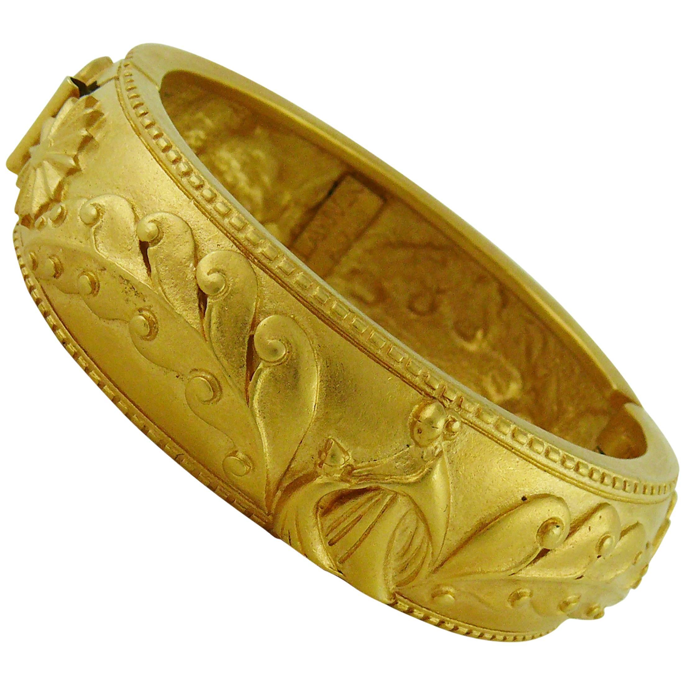 Lanvin Vintage Gold Toned Arpege Bracelet  For Sale