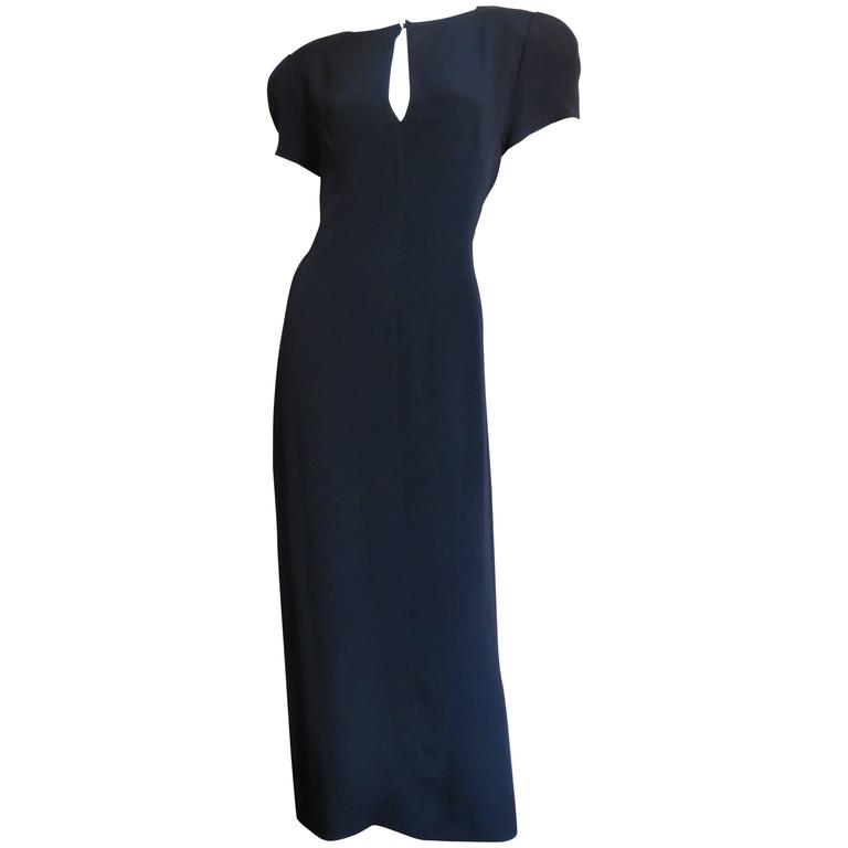 Vintage Dramatic Krizia Slash Back Dress For Sale at 1stdibs