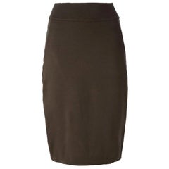 Alaia Brown Pencil Skirt