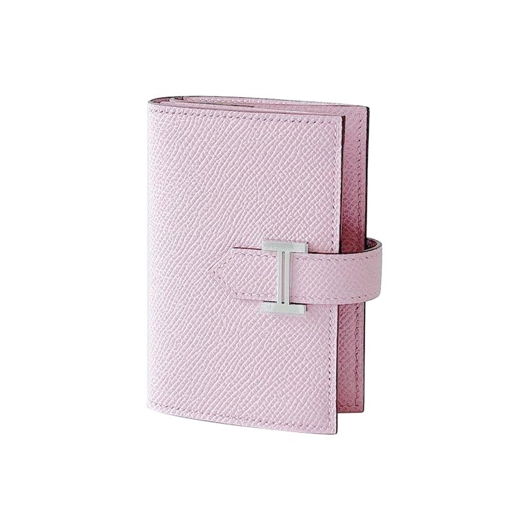 Hermès Bearn Mini Wallet - Mauve Sylvestre - Pink - Gold Hardware at 1stDibs