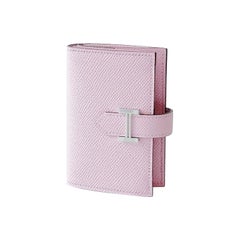 Hermès Bearn Mini Wallet - Mauve Sylvestre - Pink - Gold Hardware
