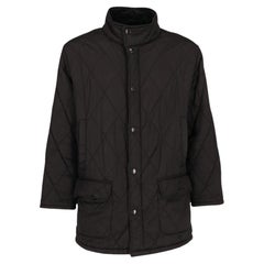 2000s Barbour black quilted jacket