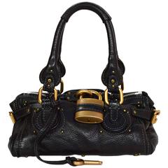 Chloe Black Leather Mini Paddington Bag GHW