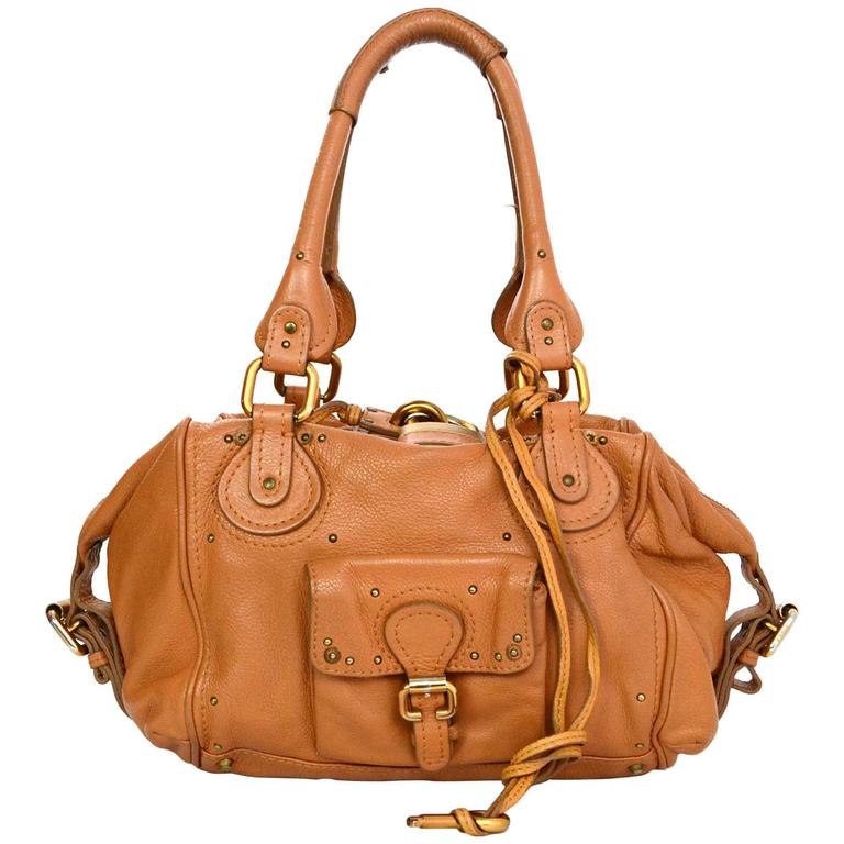 Chloe Tan Leather Paddington Bag GHW For Sale at 1stDibs