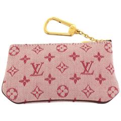 Vintage Louis Vuitton Pochette Cles Red Cerise Mini Monogram Key / Coin Case