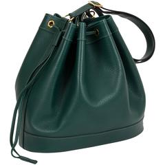 Hermès Smaragd Schulter Bucket Bag