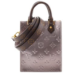 Louis Vuitton Petit Sac Plat Tasche mit Monogramm Vernis und Monogramm aus Segeltuch