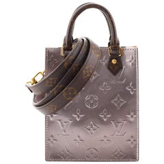 Louis Vuitton Petit Sac Plat Bag Monogram Vernis with Monogram Canvas