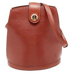 Louis Vuitton Orange Epi Leather Cluny Bag