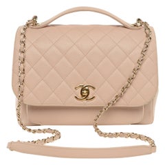 Chanel Business Affinity Flap Bag Light Pink Caviar Large