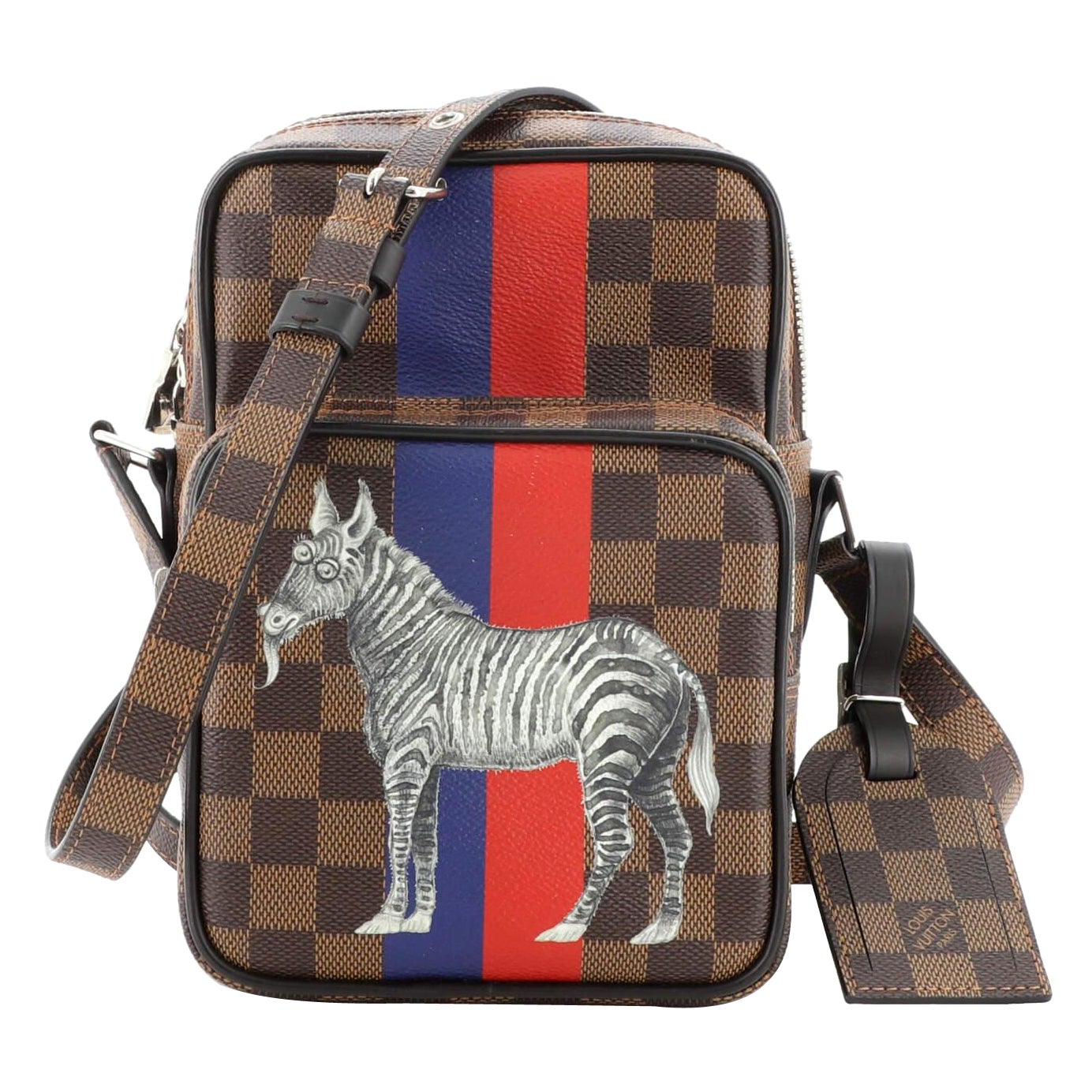 Louis Vuitton Amazone Bag Limited Edition Chapman Savane Damier For Sale