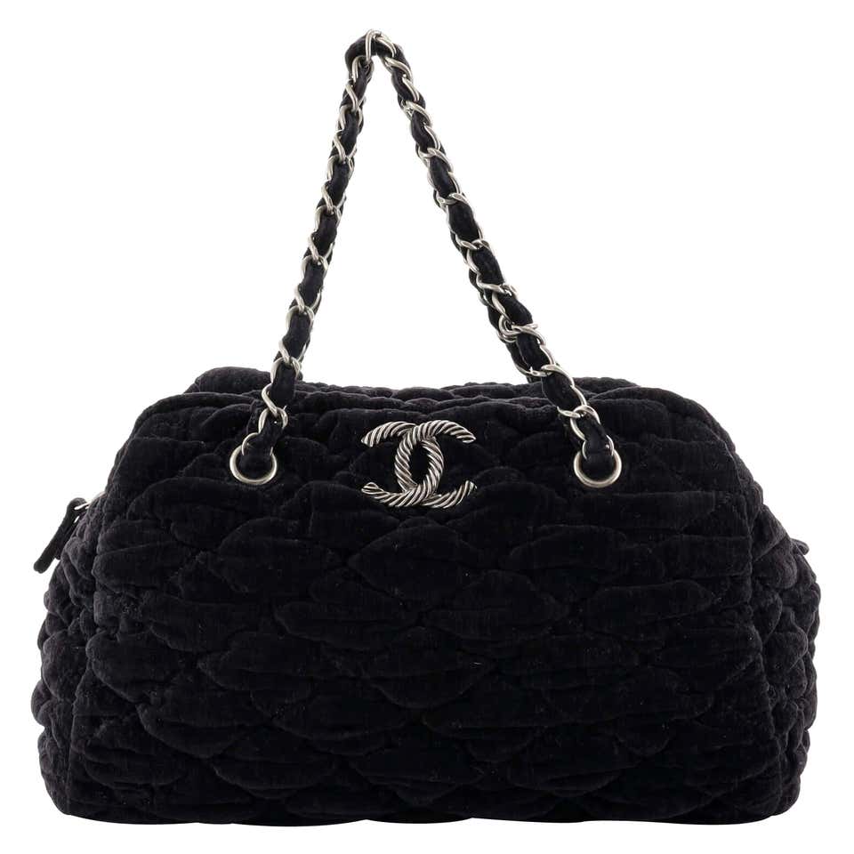 Chanel Doudoune Bowling Bag Embossed Nylon Large at 1stDibs