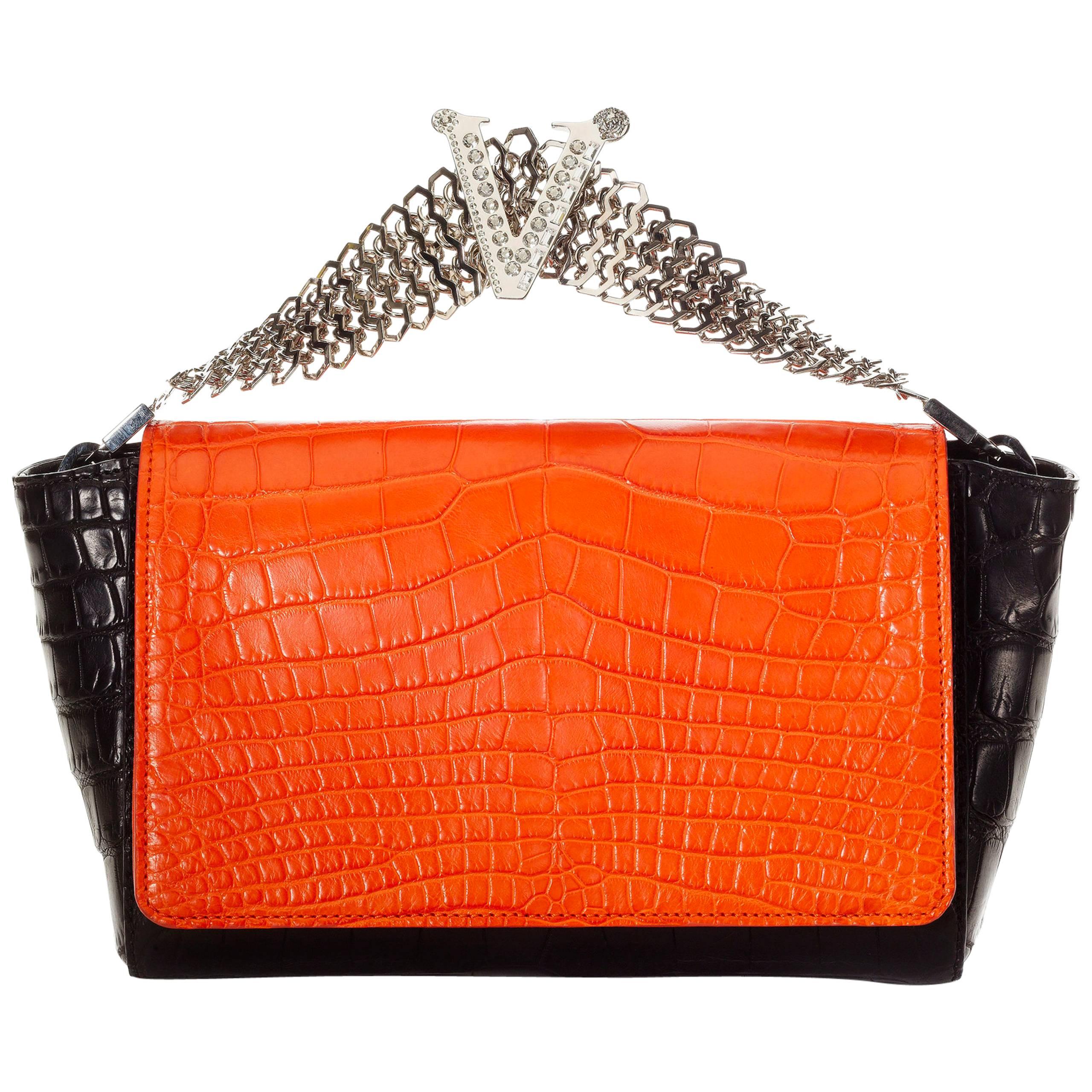 Versace crocodile clutch