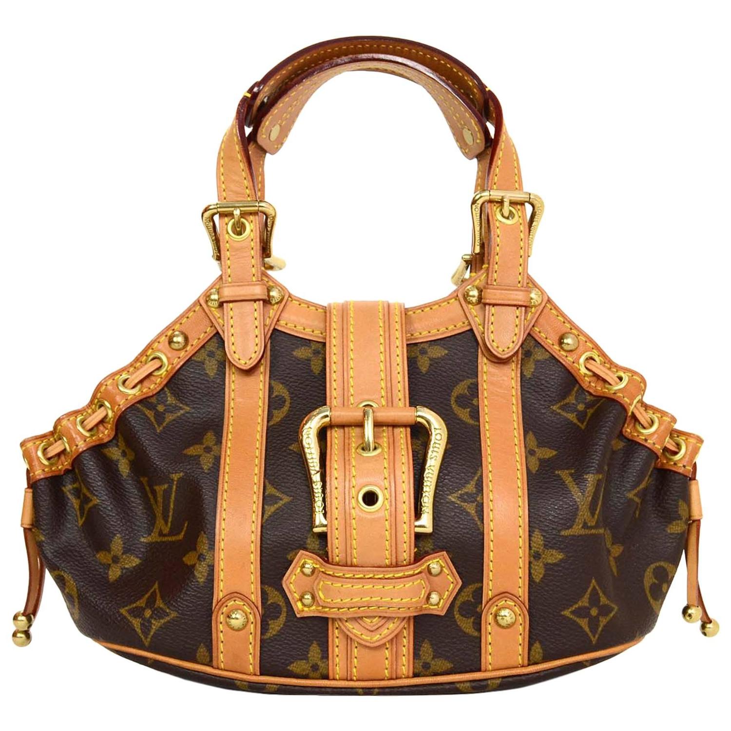 Louis Vuitton Brown Monogram Theda PM Handbag with GHW For Sale at 1stdibs