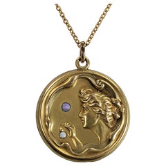 Art Nouveau Opal Bubbles Locket