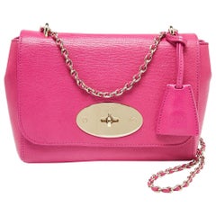 Mulberry Fuchsia Leather Small Lily Shoulder Bag