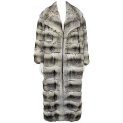 Retro 1970's Full Length Chinchilla Coat