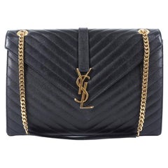 Womens Designer YSL LARGE ENVELOPE CHAIN FLAP BAG