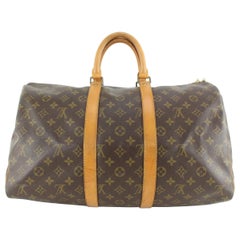 Louis Vuitton Monogram Keepall 45 Duffle Bag 7lk830s