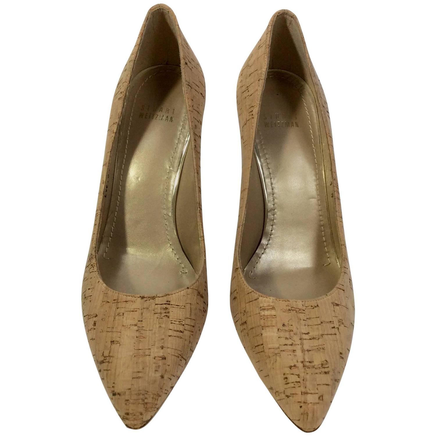 stuart weitzman cork pumps