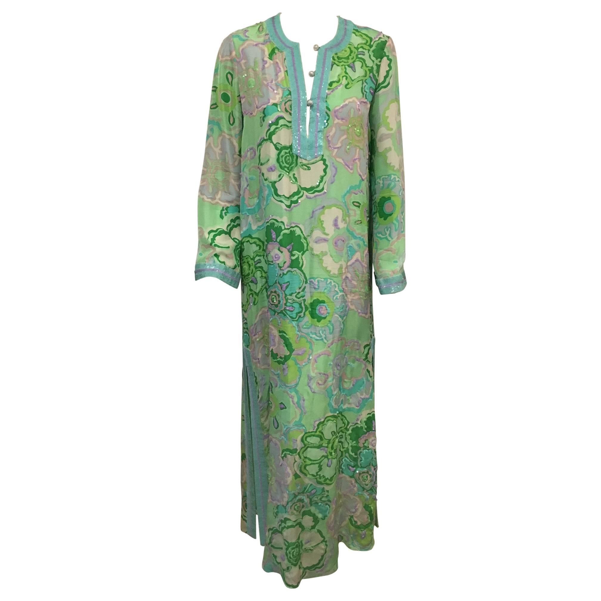 Beautiful Blumarine Silk Sequin Caftan