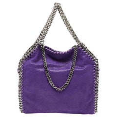 Stella McCartney Purple Faux Leather Mini Falabella Tote