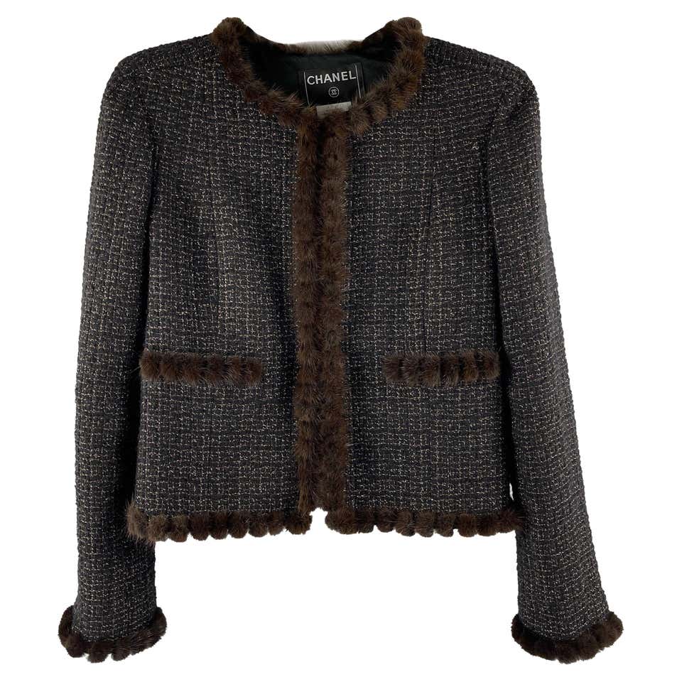 Chanel Black Tweed Military Jacket For Sale at 1stDibs | chanel ...