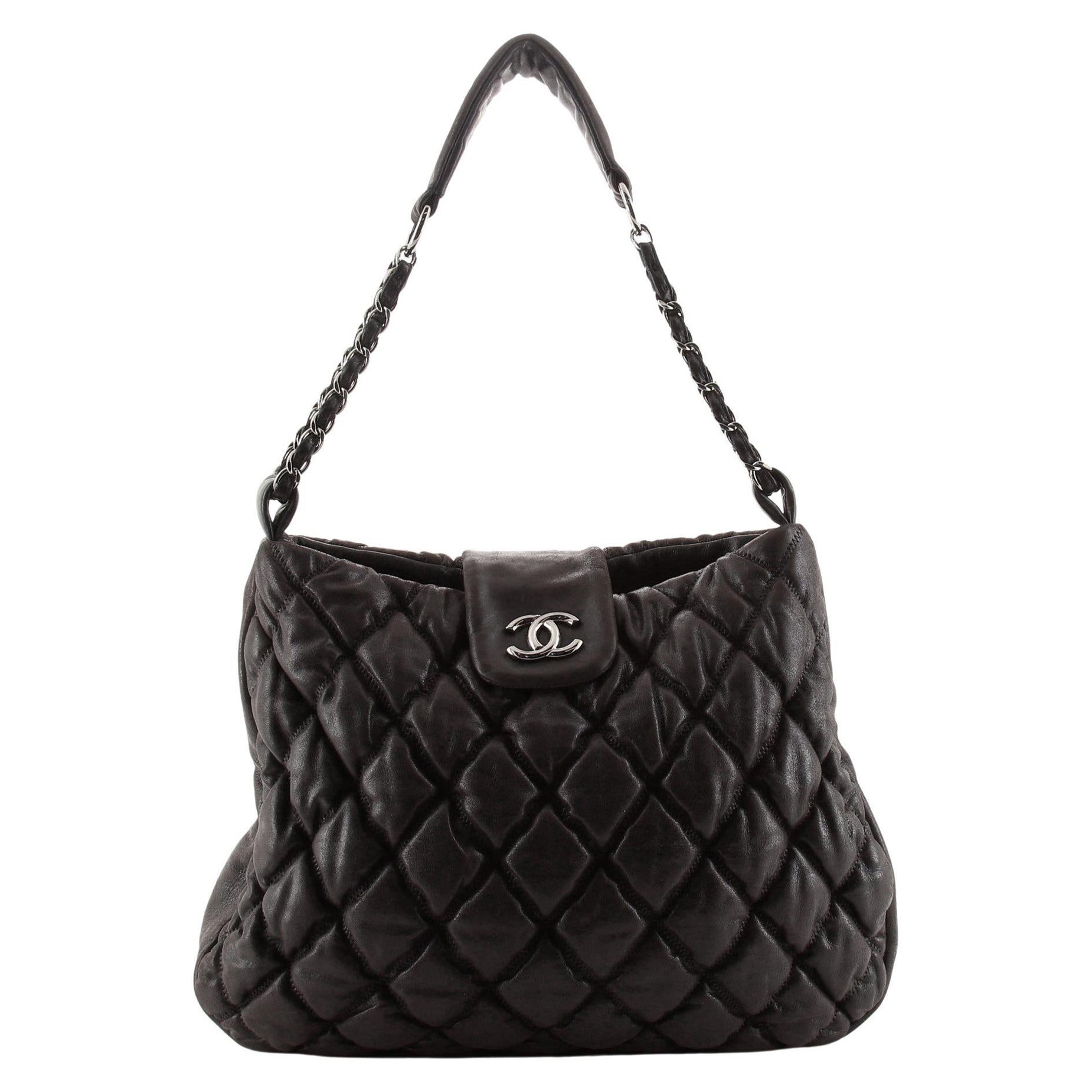 IHKWIP Quilted Flap Convertible Shoulder Bag w/ Chain Strap