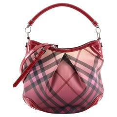 Burberry Craigwell Hobo Gradient Check Coated Canvas with Patent