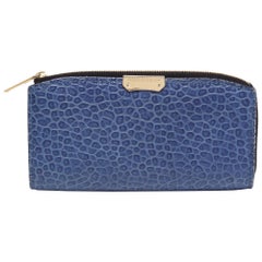 Burberry Alvington Continental Brieftasche aus blauem Leder