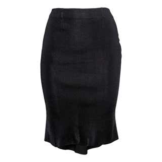 Valentino Miss V Velvet Skirt For Sale at 1stDibs