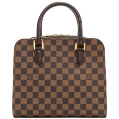 Vintage Louis Vuitton Triana Ebene Damier Canvas Handbag