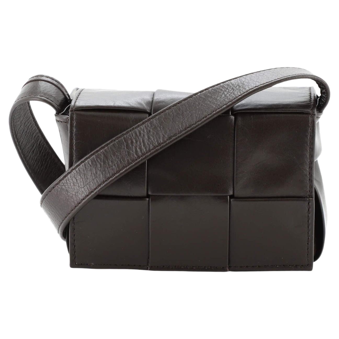 Bottega Veneta Cassette Crossbody Bag Maxi Intrecciato Leather Extra Mini