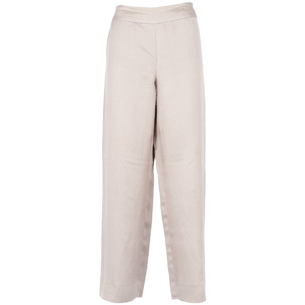 2000s Giorgio Armani Vintage grey wide leg grey silk trousers