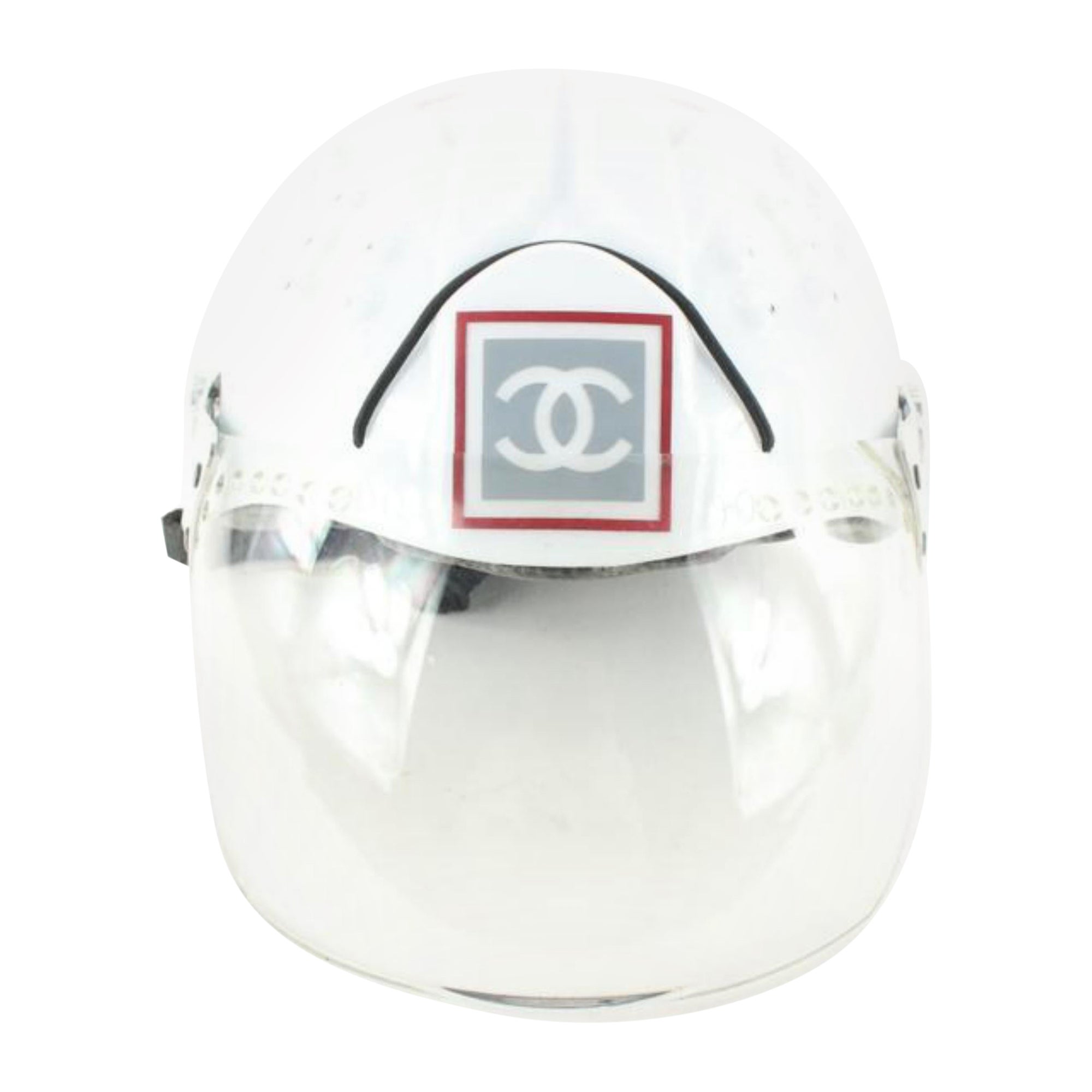 Chanel FW21 CC Sports Mountaineer Helmet Bicycle Ski Shield Mask 88c27s en vente