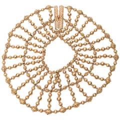 Dramatic Signed Napier Cleopatra Style Collar Beaded Necklace 9