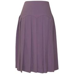 Givenchy Haute Couture by Alexander McQueen 1990s Purple Mauve Lilac Pleat Skirt 9