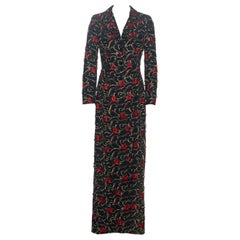 Dolce & Gabbana black silk moiré embellished evening coat, fw 1997