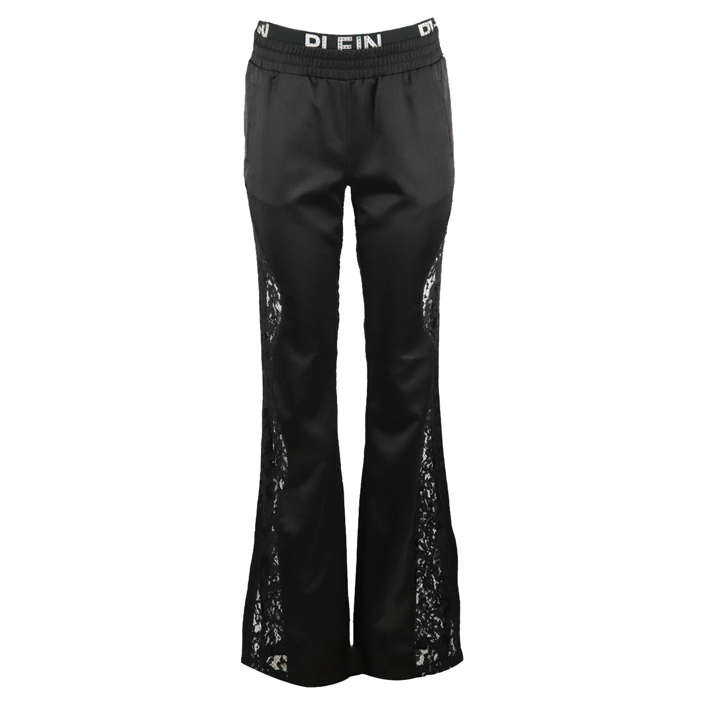 PHILIPP PLEIN Size 2 Black and Silver Cotton Super Slim Fit The Glory ...