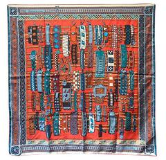 Hermes Colliers de Chiens Silk Scarf