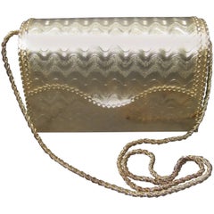 Saks Fifth Avenue Opulent Gilt Metal Evening Bag c 1970s