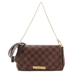 Louis Vuitton Damier Ebene Canvas Favorite PM Bag. - Unique